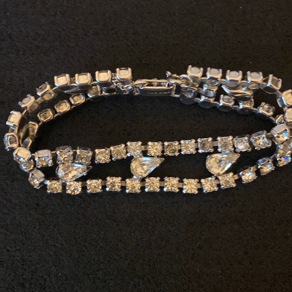 Vintage 1940's "GARNE JEWELRY" Rhinestone Bracelet - Picture 2 of 8